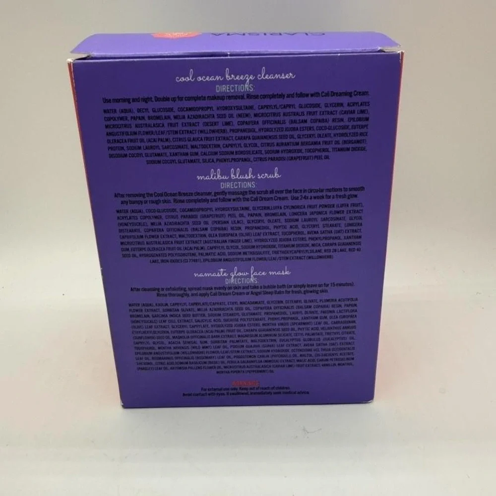 Clarisma California Skin Starter 3 Piece Set Cleanser‎ Scrub Face Mask Open Box